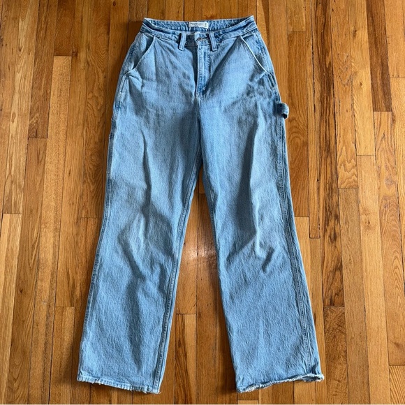 Abercrombie & Fitch Light Blue Straight Leg Jeans - Picture 2 of 6
